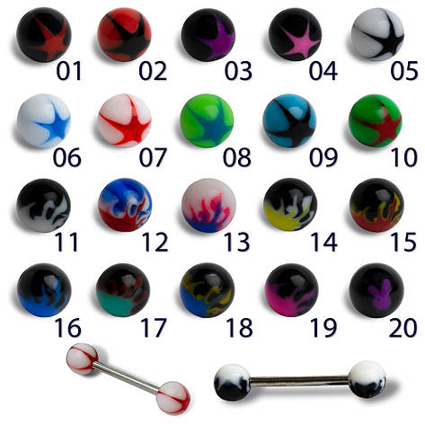 Штанга з малюнком PSH-33 хір. сталь, фото 2