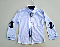 Рубашка для мальчика 116-122см белая школьная рубашка для мальчика недорого турция