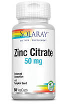 Цинк Solaray Zinc Citrate 50 mg 60 veg caps, фото 4