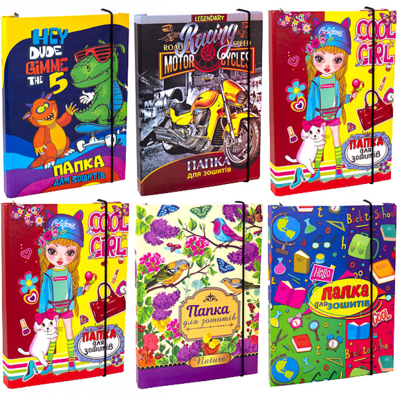 Тека для зошитів В5 ламінована на гумці, фото 1