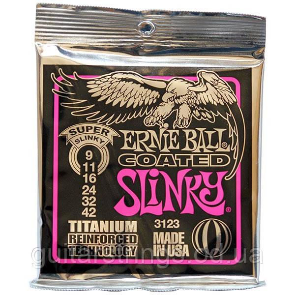 Струни Ernie Ball 3123 Titanium Super Slinky 9-42
