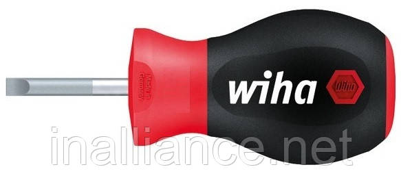 Шліцева викрутка SL 8.0 х 25 мм коротке кругле жало SoftFinish Wiha 26967, фото 1