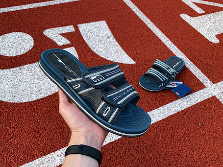 Чоловічі шльопанці SAHAB Сахаб Dk.Blue-Dk.Grey сині з сірим Оригінал, фото 1