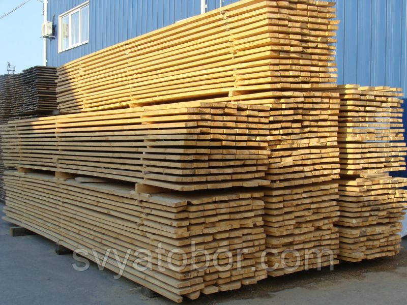 Дошка 30х120х3000...6000 обрізна свіжопилювана, фото 1