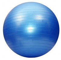 М'яч фітнес KingLion 55 см гладкий + насос Синій