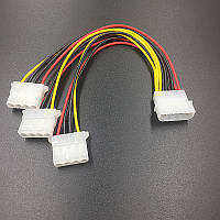 Перехідник 4pin (molex F) to 3 x 4pin (molex M)