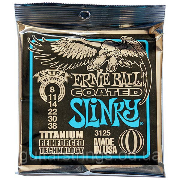 Струни Ernie Ball 3125 Titanium Extra Slinky 8-38