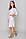 Медичний жіночий халат Мілана ELIT COTTON Білий з королівським рожевим, фото 10