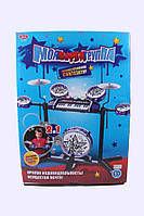 Музыкальный инструмент детский Ударная установка 7233 барабаны, синтезатор, в коробке 71*51,5*12 см