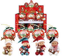 Лялька пупс в кулі A338A 4 види, Лялька пупс 11,5 см, ціна за дисп.бокс, 12 куль в дисп.боксі 34*24*20 см