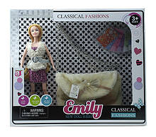 Лялька "Emily" QJ063B/QJ063A 2 види, сумка для дитини розміри 25*15 см, лялька - 29 см