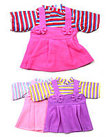 Одяг плаття довжиною 23 см для пупса, ляльки в пакеті 29х30см, кольори в асортименті