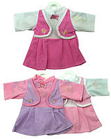 Одяг плаття довжиною 22 см для пупса, ляльки в пакеті 30х28,5см, кольори в асортименті