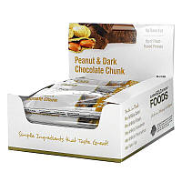 Батончики Peanut & Dark Chocolate Chunk Bars California Gold Nutrition Foods 12 шт 40 г
