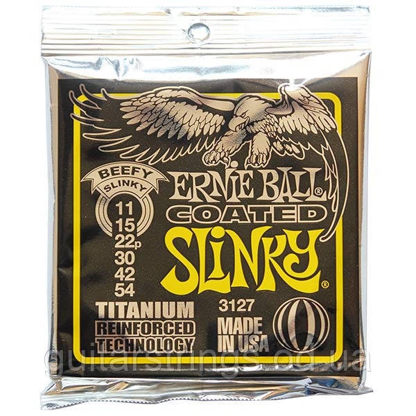 Струни Ernie Ball 3127 Titanium Beefy Slinky 11-54
