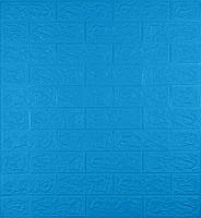 Самоклеющаяся декоративная 3D панель под синий кирпич 700x770x5 мм