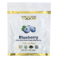 Сублімована чорниця Blueberry Ready to Eat Whole Freeze-Dried Berries California Gold Nutrition 28 г