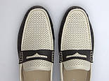 Стильні літні мокасини бежеві коричневі з перфорацією Rosso Avangard ETHEREAL Beige&Brown, фото 6