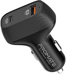 Зарядний пристрій для автомобіля Promate DriveGear-33W Black