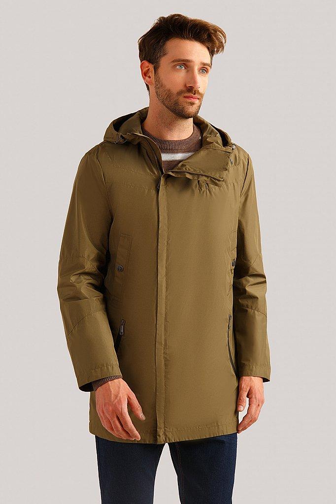 Подовжена чоловіча вітровка Finn Flare B19-42002-900 зелена S, фото 1