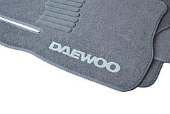 Ворсові килимки в салон Avtm для Daewoo Lanos Автокилимки в салон Автм на Део Ланос хетчбек 3дв. Сірі 5 шт.