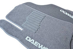 Ворсові килимки в салон Avtm для Daewoo Lanos Автокилимки в салон Автм на Део Ланос хетчбек 5 дв. Сірі 5 шт.