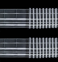 Шторна стрічка-тасьма прозора Рівномірна збірка