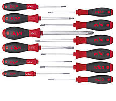 Набір викруток SL3.5 SL4.5 SL5.5 PH1 PH2 PH3 PZ1 PZ2 T15 T20 T25 T30 SoftFinish Wiha 41002