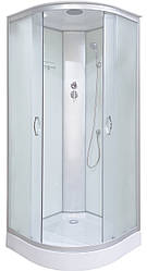 Гідромасажний бокс 90x90х210 см матовий душова кабіна розсувні двері на низькому піддоні