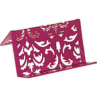 Підставка для візиток металева Buromax Barocco 6226-10 100х97х47мм рожева