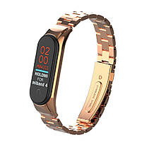 Ремінець для фітнес-браслета Xiaomi Mi Band 5 і 6 Bead design Rose gold, фото 5