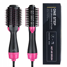 Фен — щітка для волосся 3 в 1 One Step Hair Dryer and Styler Чорна, фото 5