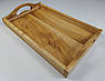 Дерев'яний піднос для подачі страв деревина ясень 42 см * 26.3 см, висота 4 см., фото 3
