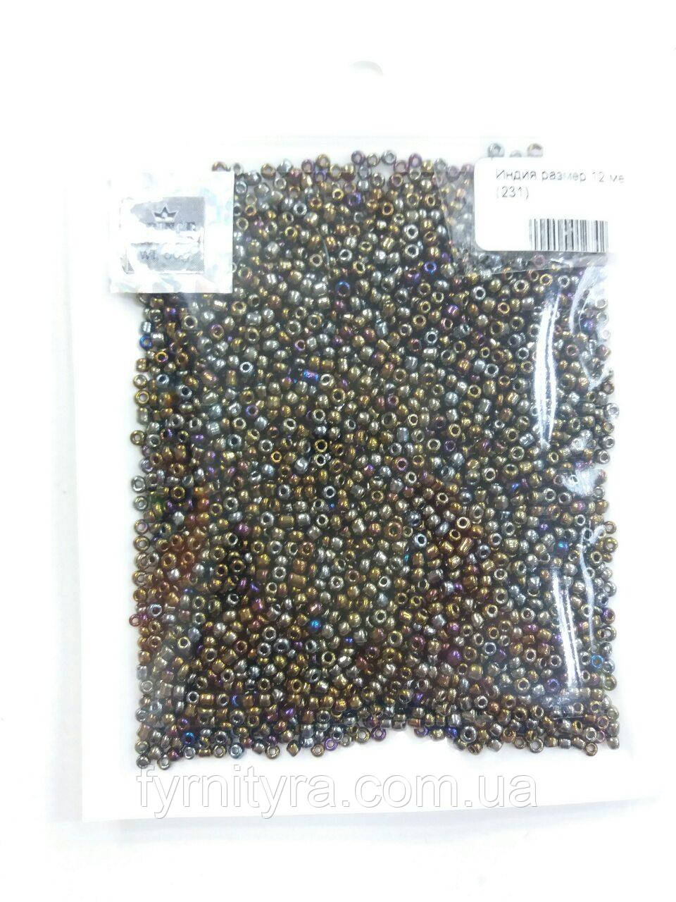 Бісер 50 г глянсовий бронзовий хамелеон, фото 1