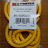 Набор для маркировки проводов Partex PA-1003PG40.0X (250 шт.) цифры от 0 до 9 по 25 шт.