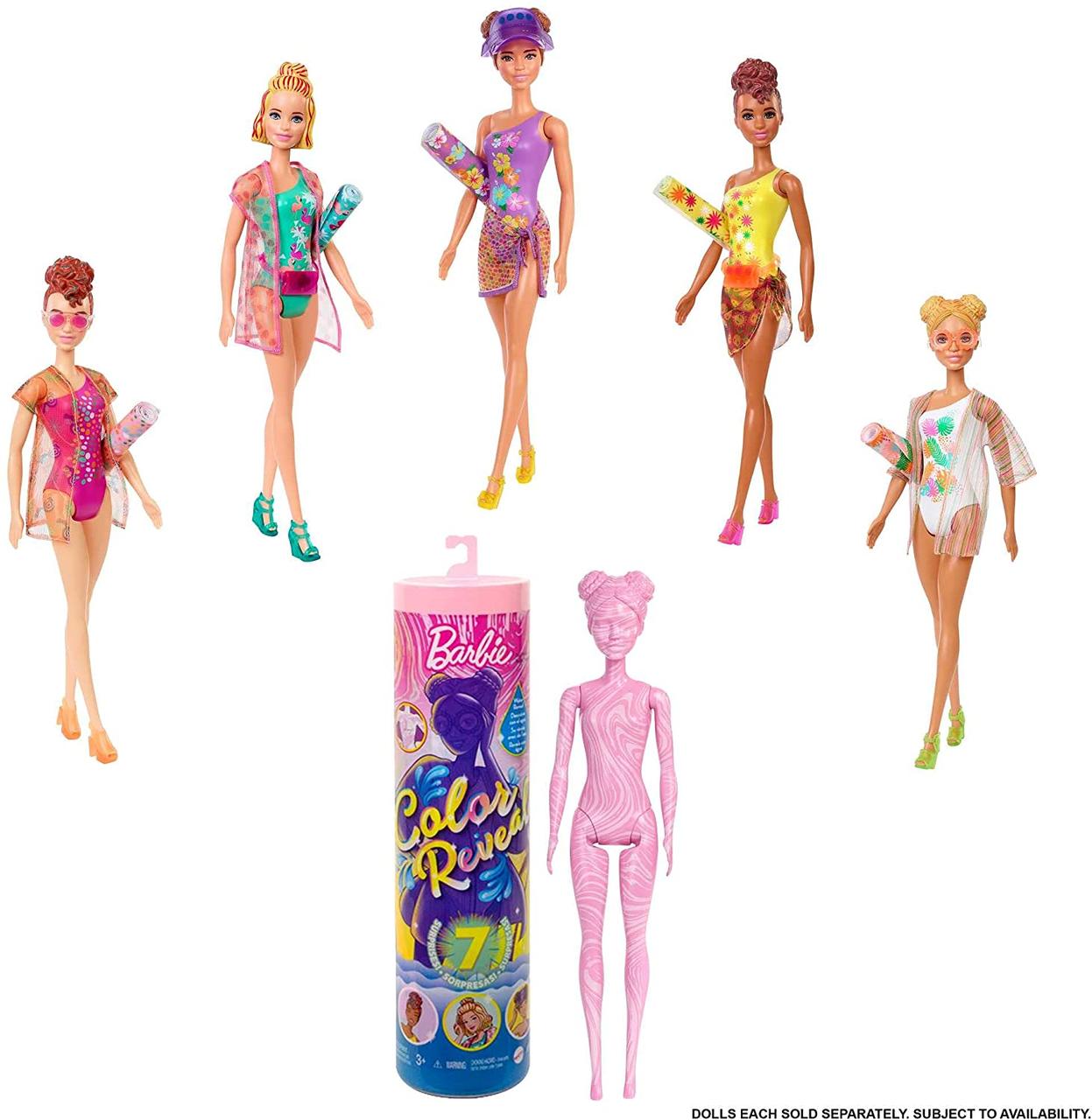 Лялька Барбі Кольорове перевтілення з 7-ю сюрпризами Barbie Color Reveal GTR95
