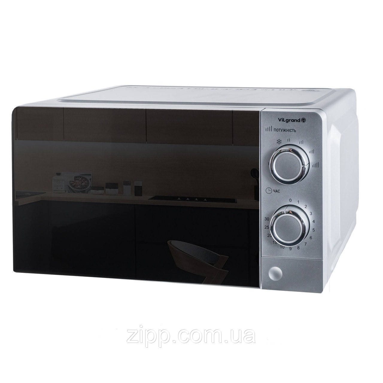 Мікрохвильова піч ViLgrand VMW-72010 Mirror Silver | Електрична духова піч | Електропіч | Мікрохвильовка, фото 1