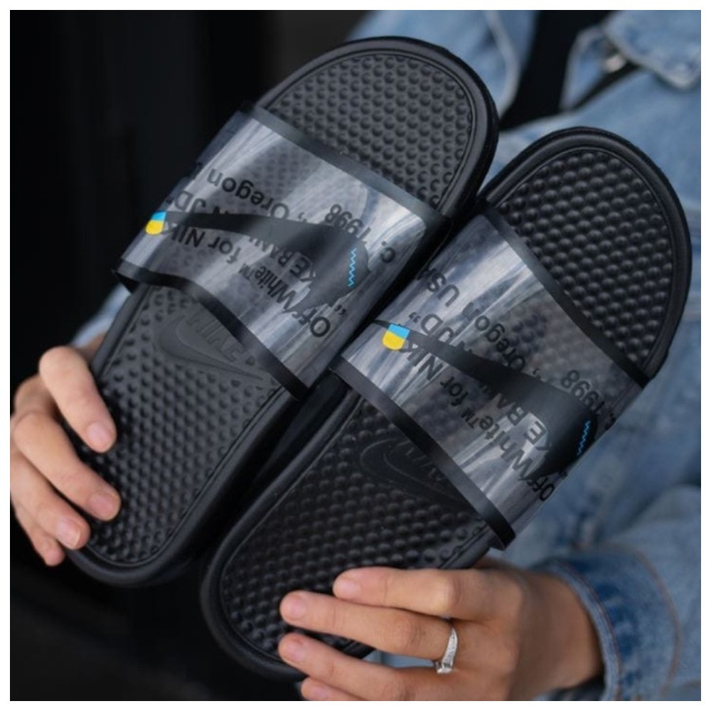 Чоловічі / жіночі шльопанці Nike Black, чорні шльопки найк унісекс тапочки сліпони тапки сланці, фото 1