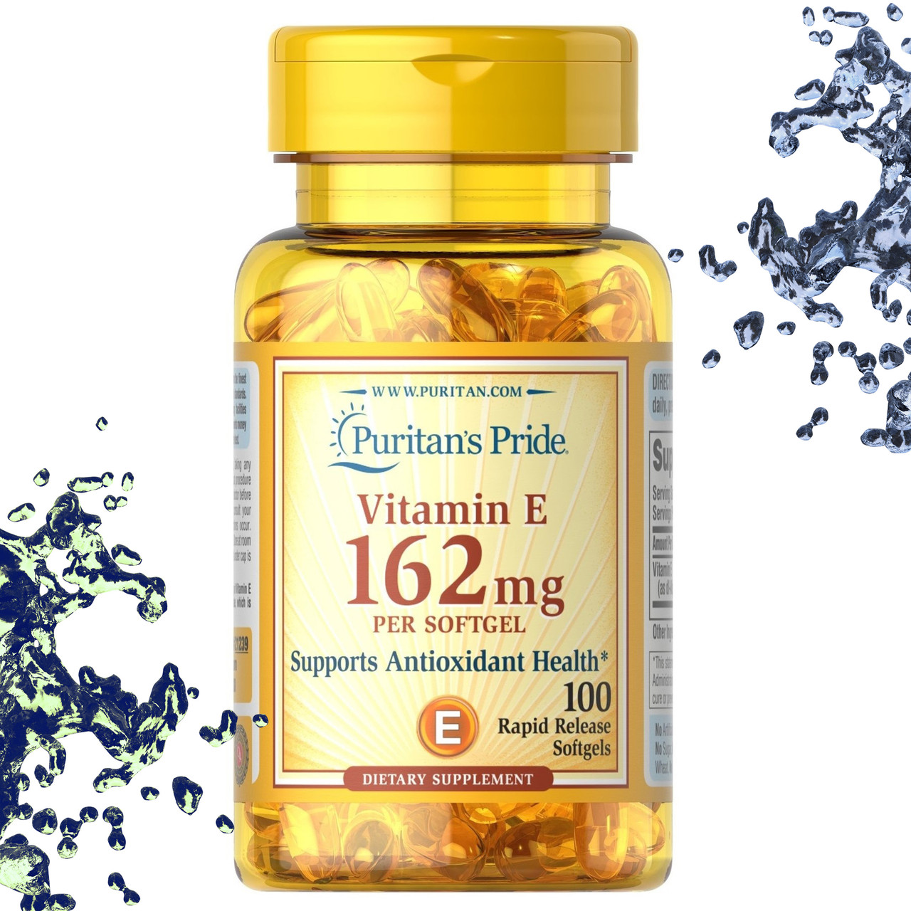 Вітамін Е Puritan's Pride Vitamin E 162 мг 100 гелевих капсул, фото 1