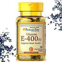 Вітамін Е Puritan's Pride Vitamin E 180 мг 50 гелевих капсул (Імунне здоров'я)