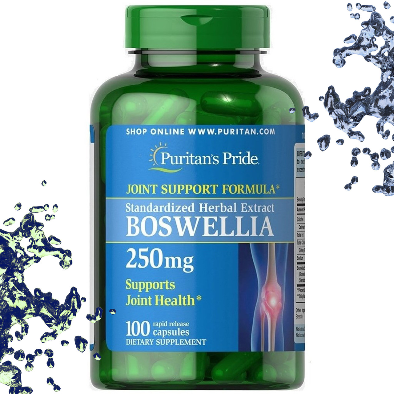 Босвеллія Puritan's Pride Boswellia 250 мг 100 капсул (Суглоби і зв'язки)