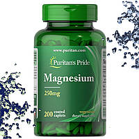 Магній Puritan's Pride Magnesium 250 мг 200 таблеток (каплетс)