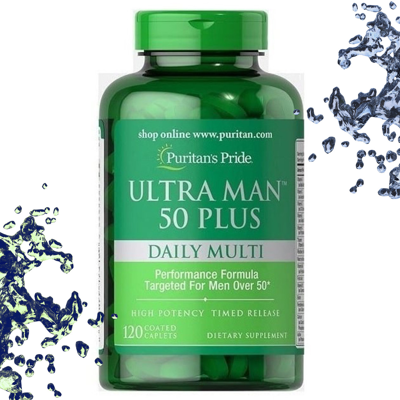 Вітаміни для чоловіків 50+ Puritan's Pride ULTRA MAN 50 Daily Plus Multi 120 таблеток