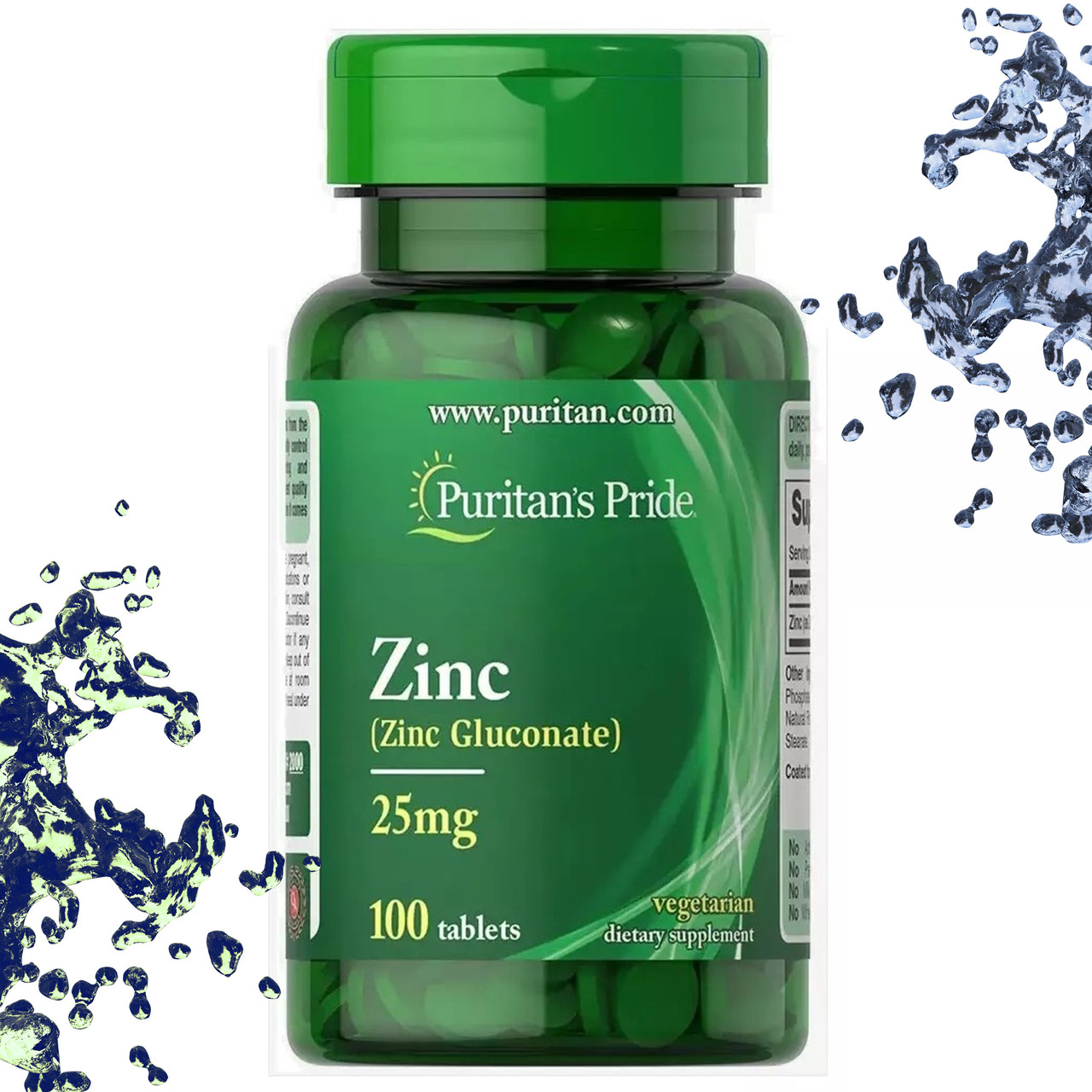 Цинк Puritan's Pride Zinc Gluconate 25 мг 100 таблеток