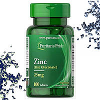 Цинк Puritan's Pride Zinc Gluconate 25 мг 100 таблеток