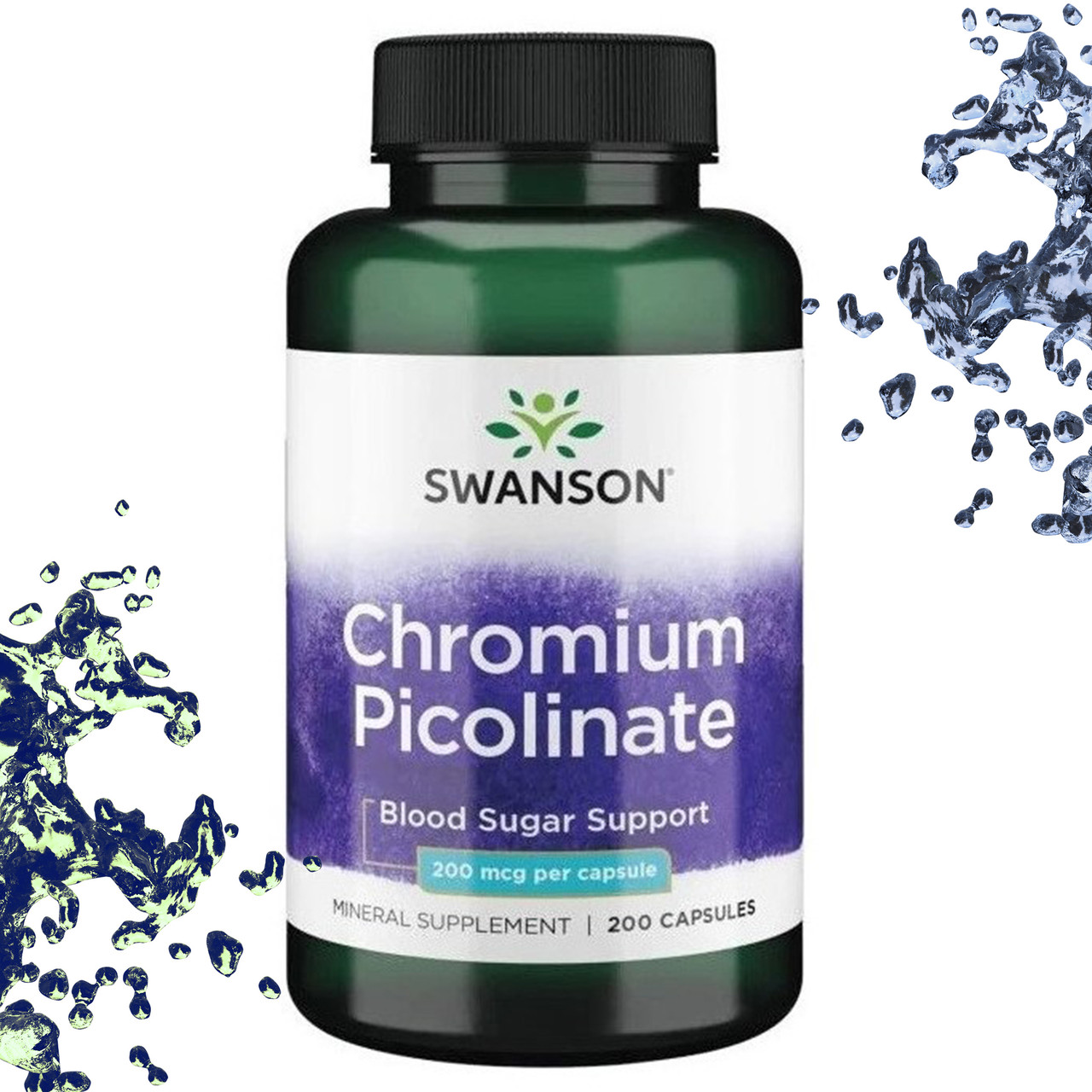 Хром піколінат Swanson Chromium Picolinate 200 мкг 200 капсул, фото 1