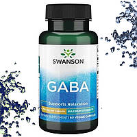 ГАБА Swanson GABA (ГАМК, Гама-Аміномасляна кислота) 750 мг 60 капсул