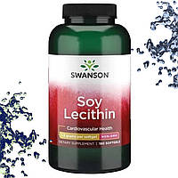 Соєвий лецитин Swanson Soy Lecithin Non-GMO (без ГМО) 180 гелевих капсул