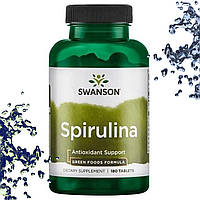 Спирулина Swanson Spirulina 500 мг 180 таблеток