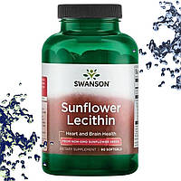 Лецитин Подсолнечника Swanson Sunflower Lecithin (без ГМО) 90 гелевых капсул